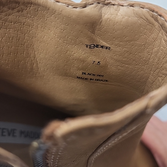 Steve Madden Bootie Size 7.5 Brown Tender Braided Strap Ankle Boot Women’s - Picture 9 of 9